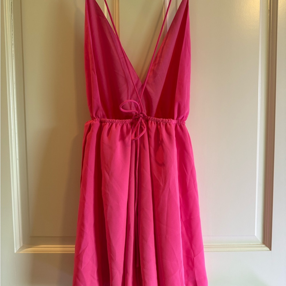 Vibrant Pink Sleeveless Dress - Picture 2 of 3